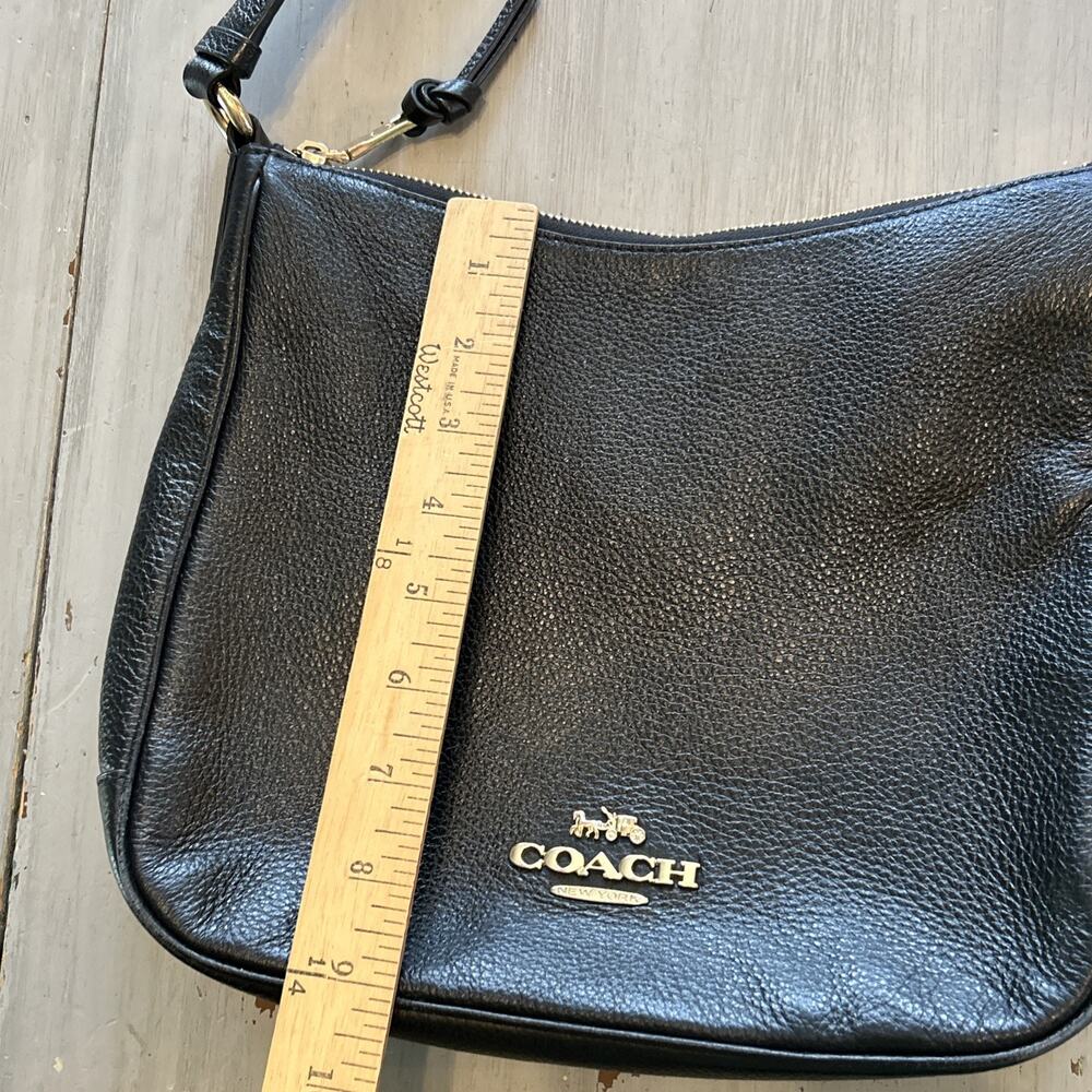 Coach C1648 Ellie File Bag In Black Pebbled Leather Crossbody Old Money Classic - Picture 8 of 15